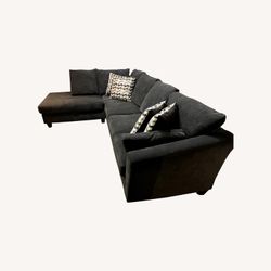 Bob's Virgo Charcoal 2 Piece Left Arm Facing Sectional