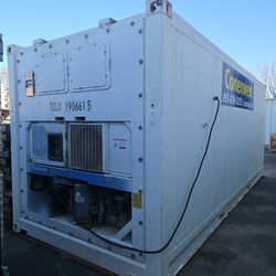 20' refrigerated container.  With optional thermostat controlled heaters