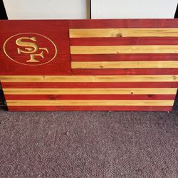 49er American Flag (wood)