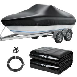 Fshihine Heavy Duty Waterproof Boat Cover 17–19 FT – Trailerable