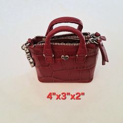 Brighton Zippered Coin Keychain Mini Purse 4"