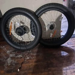 Electric motor 48 V 500 W kit, front and back with LED lights