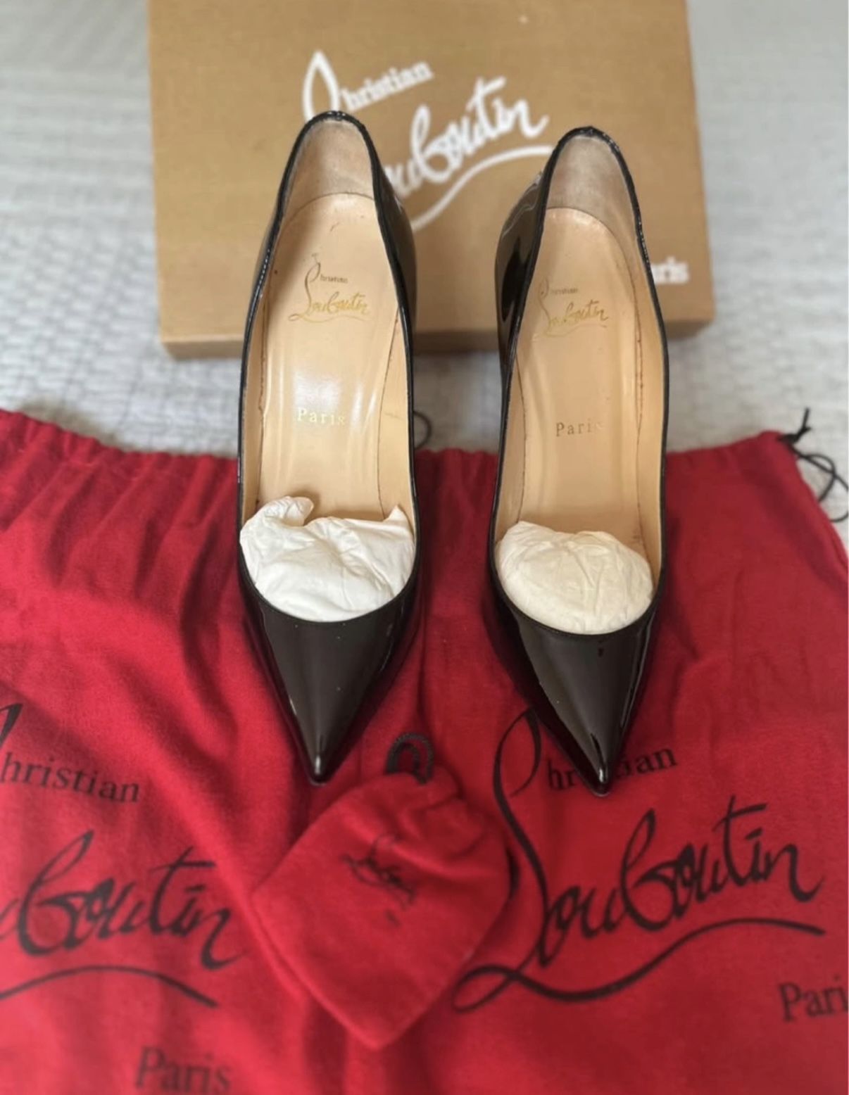 Christian Louboutin Pigalle Follies 100 Patent Black Size 37
