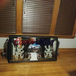 Awesome Vintage Coors Light Waterfall Reverse Painted Mirror 4'X2'