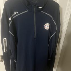 Chicago Cubs Rare Columbia 1/4 Zip With World Series Logo Size 3xl