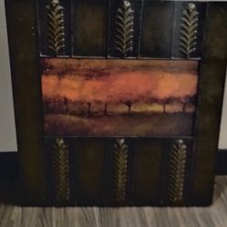 Painting On Metal , 32"LX31"WX2"T, Metal Artwork /Wall Decor
