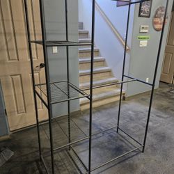 Metal Wardrobe And Shelves