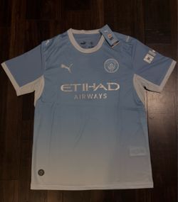 Manchester City Home Jersey - Haaland #9 - LARGE- Puma - Etihad Airways - NWT
