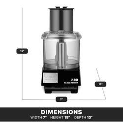 Waring Commercial Food Processor, 2.5 Quart Capacity, 3/4 Horsepower Motor, Vegetable Chopper for Professional Kitchens, WFP11S