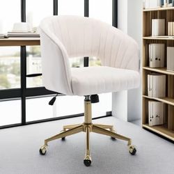 Velvet Office Desk Chair （Beige）