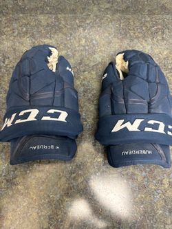 Florida Panthers Game-Used CCM Pro Hockey Gloves – John Huberdeau Personalized