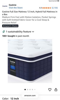 Full Size Mattress (12 inch Hybrid)