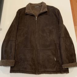 Weatherproof Suede Jacket with Fur Lining Men’s Size XXL