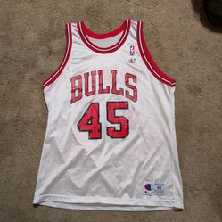 Vintage Champion #45 Michael Jordan Chicago Bulls Jersey NBA 