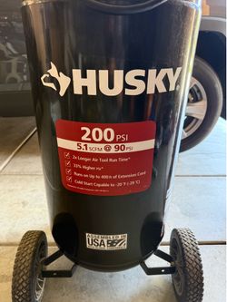 Husky 27 Gal. 200 PSI Oil Free Portable Vertical Electric Air Compressor