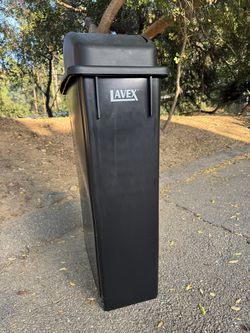 NEW Lavex 23-Gallon Slim Commercial Trash Can with Swing Lid
