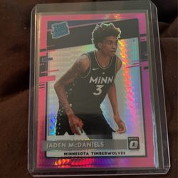 Jaden McDaniels Optic Hyper Pink Prizm