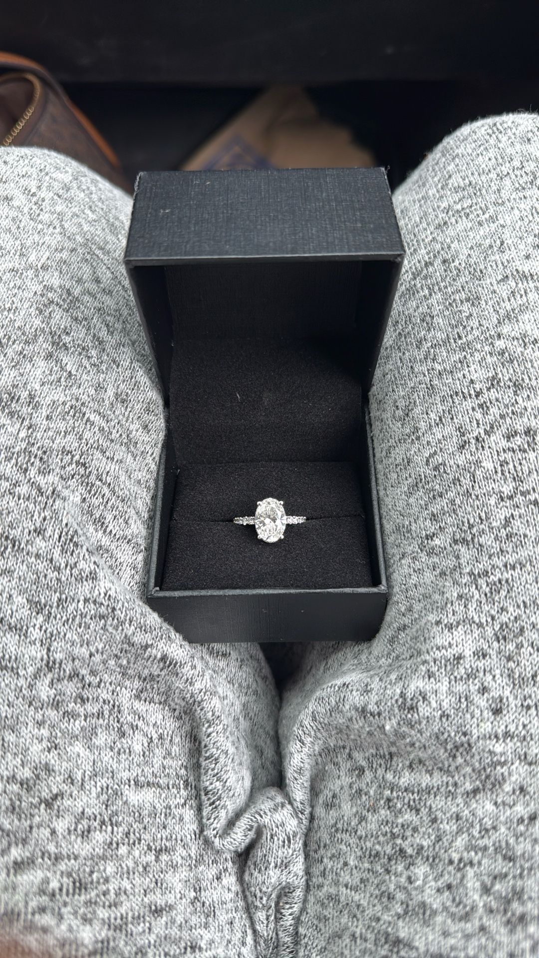 14k 3 1/2 Ct Certified Lab Created Engagement Ring