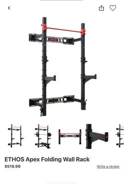 Ethos folding wall rack and folding flat bench