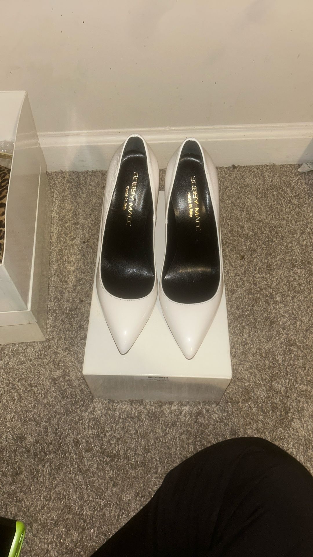 White Bobby Macc Heels