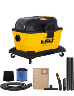 DEWALT 20V MAX Cordless Wet Dry Shop Vac 6 Gallon, Portable Vacuum Cleaner with Powerful Suction, Blower Function, On-Board Storage, Jobsite & Garage 