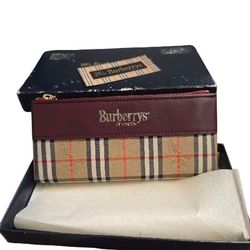 Vintage Burberrys Toiletry Pouch Vanity Bag