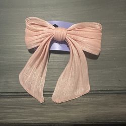 Pink Bow Hair Clip
