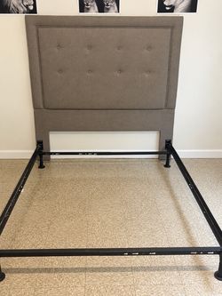 Queen size bed frame & headboard
