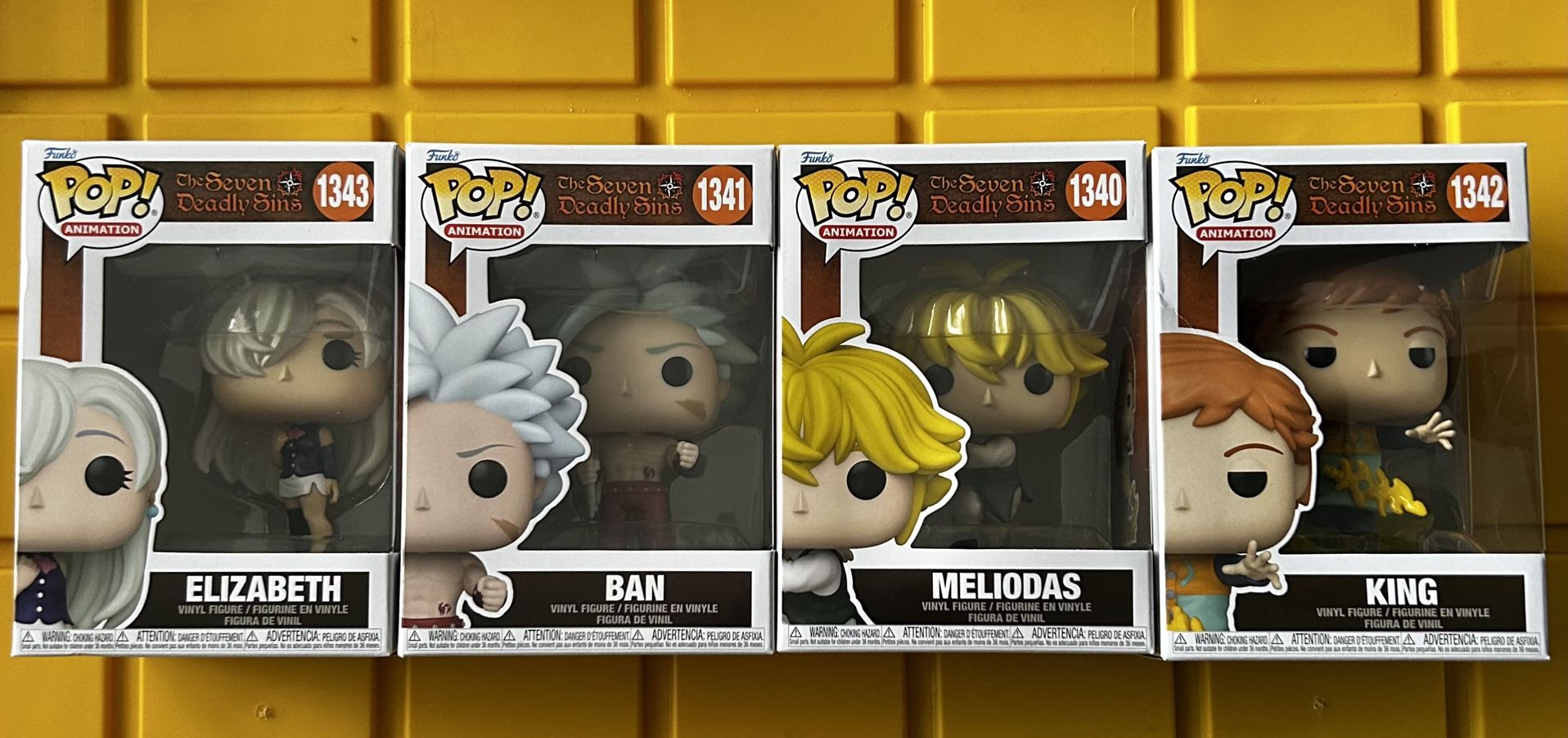 4-Set Seven Deadly Sins Funko Pops