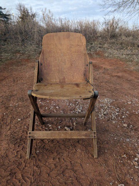 Vintage Wood Folding Chair 