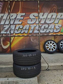 PAIR OF 225/45/17 MICHELIN PILOT SPORT ALL SEASON FREE INSTALLATION AND BALANCE