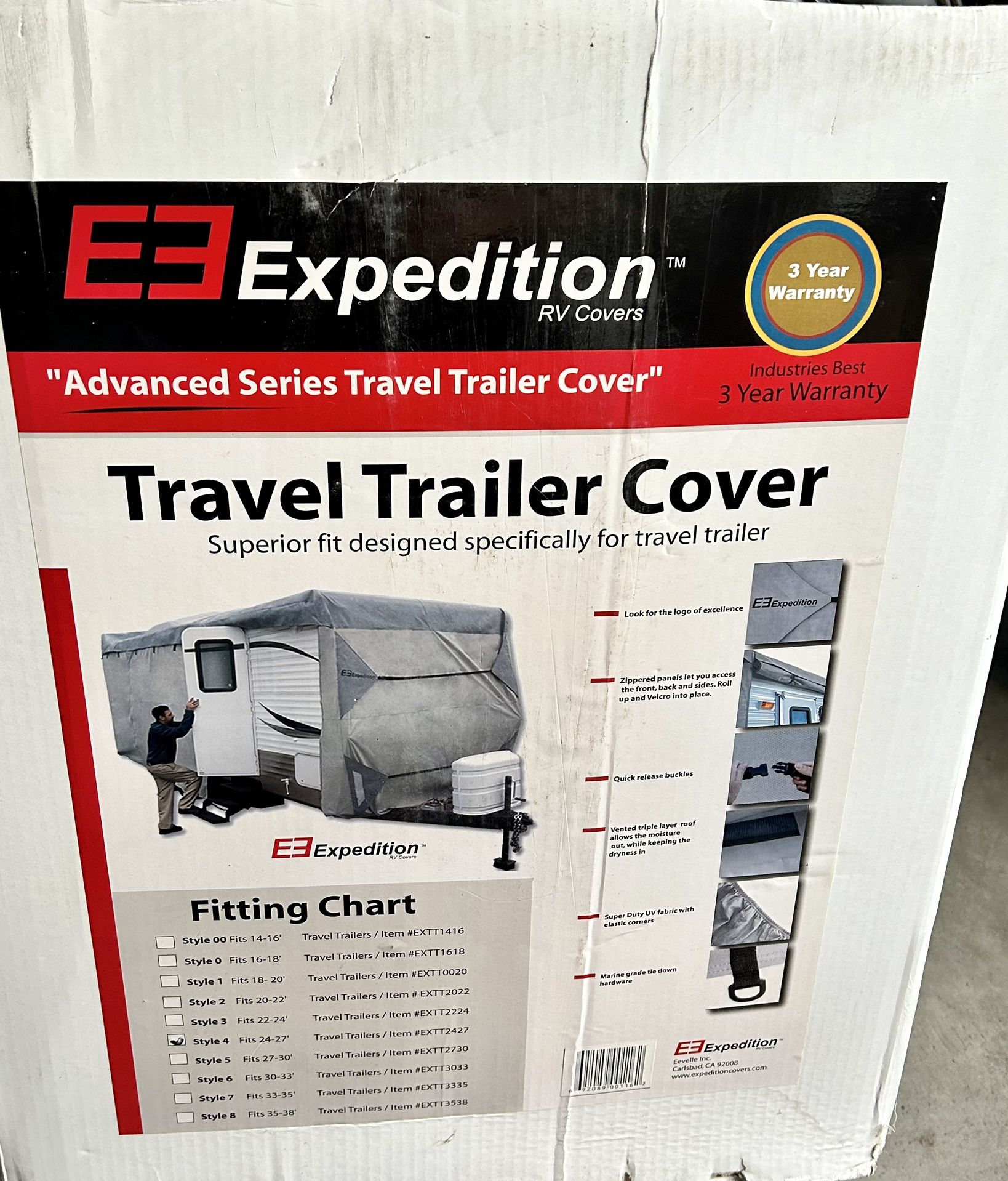 Travel Trailer Bundle..TT Cover (24-27 Foot), Lynx Levelers & Portable Waste Tank
