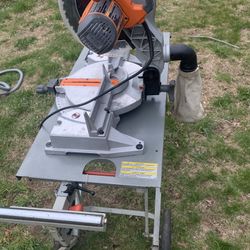 Rigid 12” Miter Saw and Heavy Duty Stand