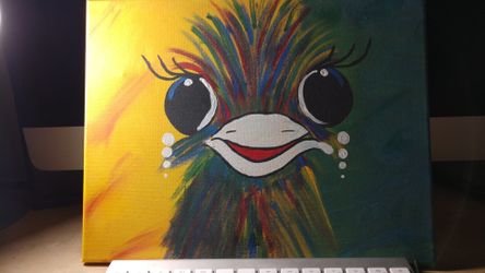 Canvas peacock painting