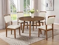 Round Wood Dining Table and Chair Set ( Modern Home Furniture)