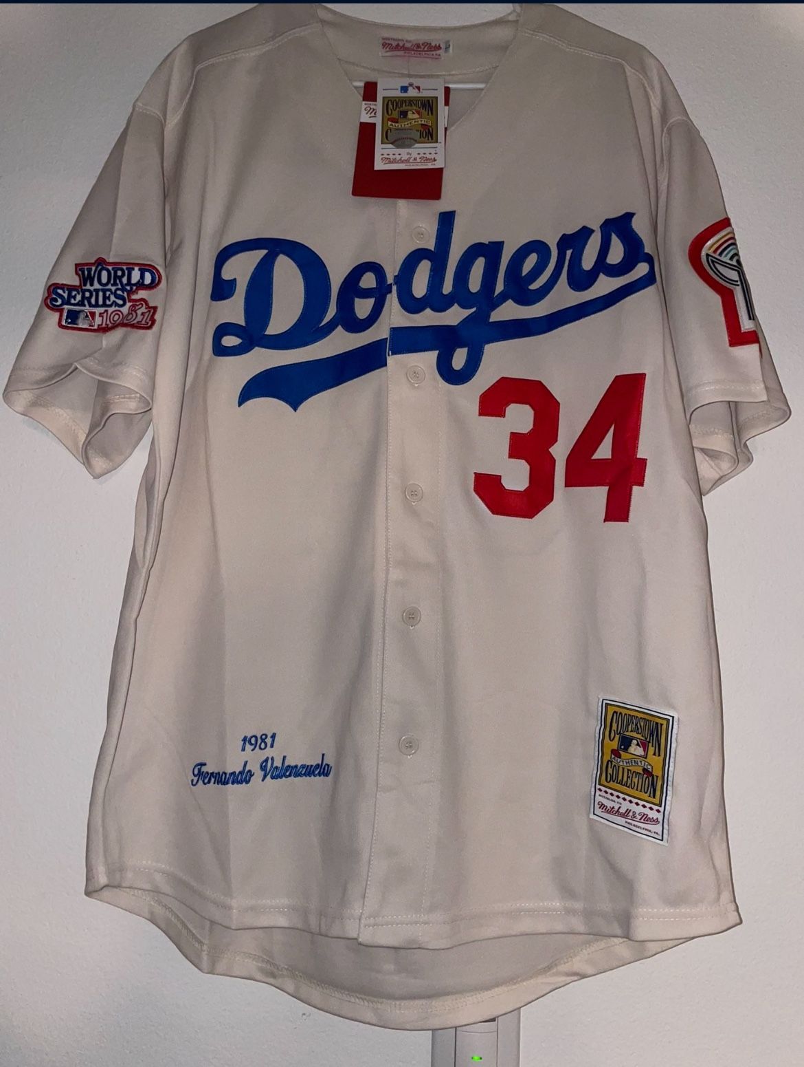 Valenzuela Dodgers Retro World Series Jersey