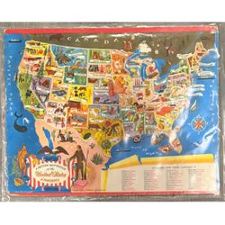 Vintage Pre-1959 Puzzle Map of The USA