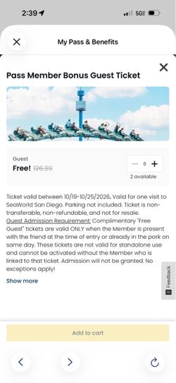 sea world ticket