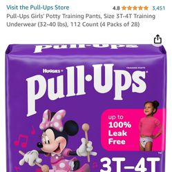 Brand New Case Pull Ups 3T-4T Diapers 112 Ct