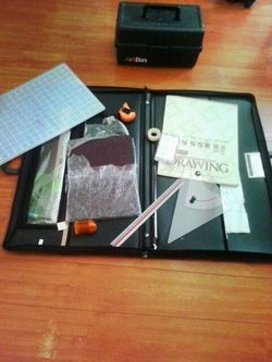 Art bin and carrying case full pf supplies