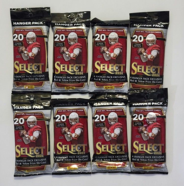 2021 Panini Select NFL Hanger Pack Red & Yellow Prizm Die Cuts 