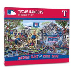 🔥NEW SEALED🔥 Texas Rangers 500 Piece Puzzle Game Day At The Zoo MLB Official
