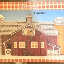 3pc Vintage Farm Cookie Jar Canister Set