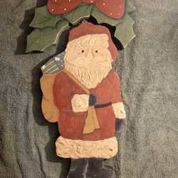 Vintage Handpainted Santa Door/Wall Hanger
