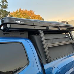 Hard shell Roof Top Tent, 5 Ft Bed Rails, And Soft camper Shell