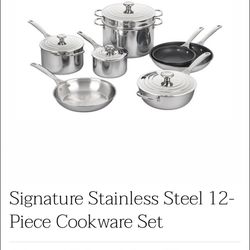 Le Creuset Signature Stainless Steel 12-Piece Cookware Set