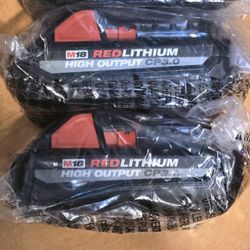 Milwaukee M18 REDLITHIUM High Output CP3.0 Battery Packs Qty (2) Brand New No low Offers/Trades, Pls. Price is Firm Pickup in Burien Yes Available 