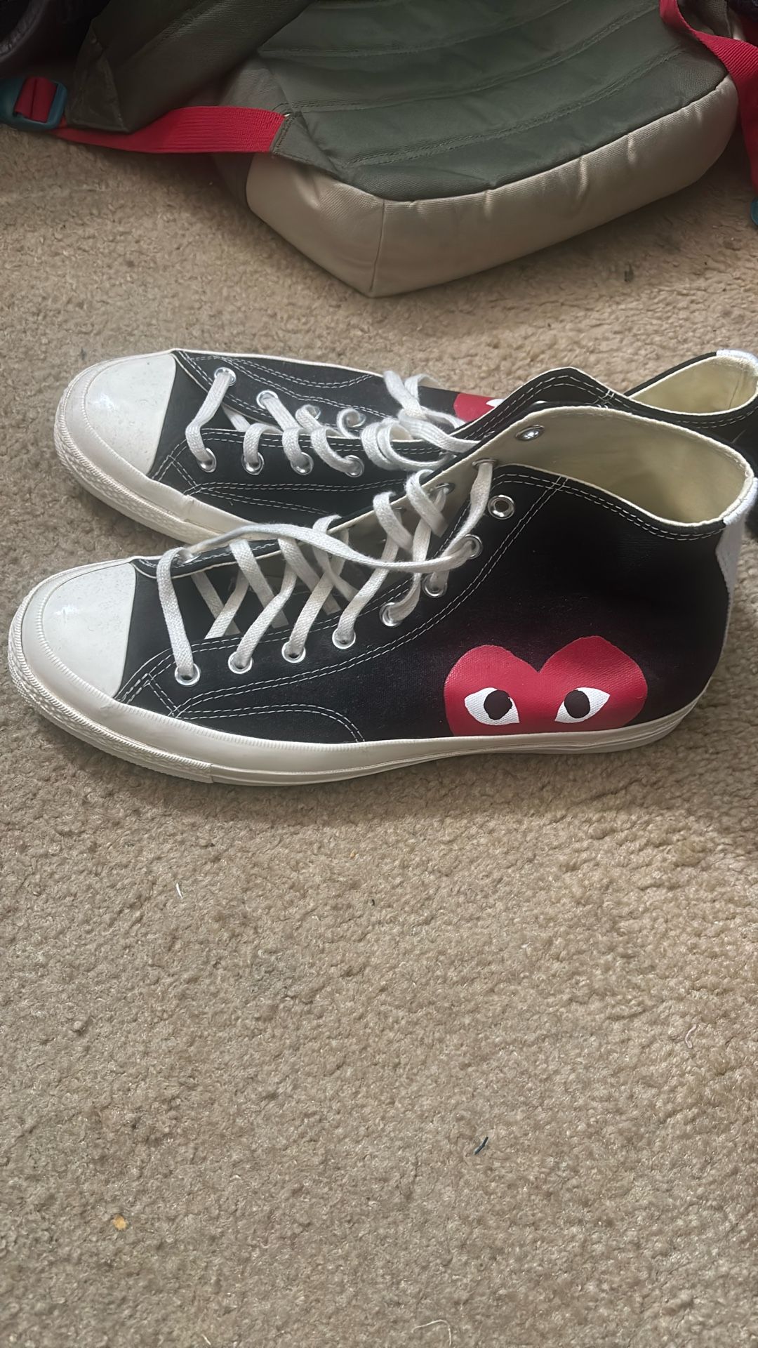 COMME DES GARÇONS PLAY Black Converse Edition Chuck 70 High Top Sneakers