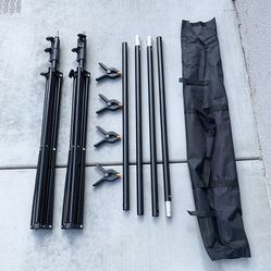 (New in Box) $40 Heavy Duty Backdrop Stand 8.5x10 FT with Carry Bag and Clips