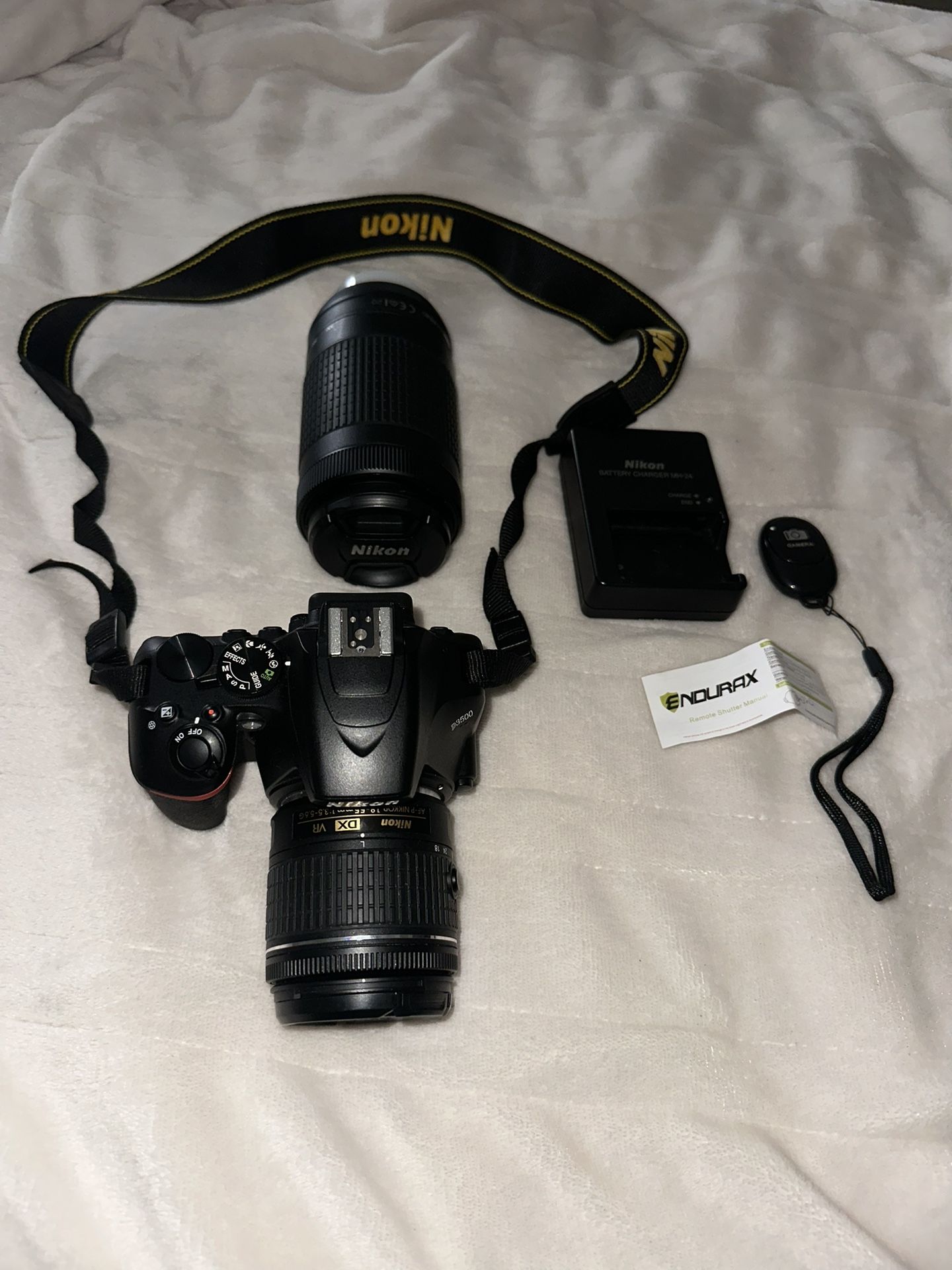 Nikon D3500 Camera, Lenses, Bag